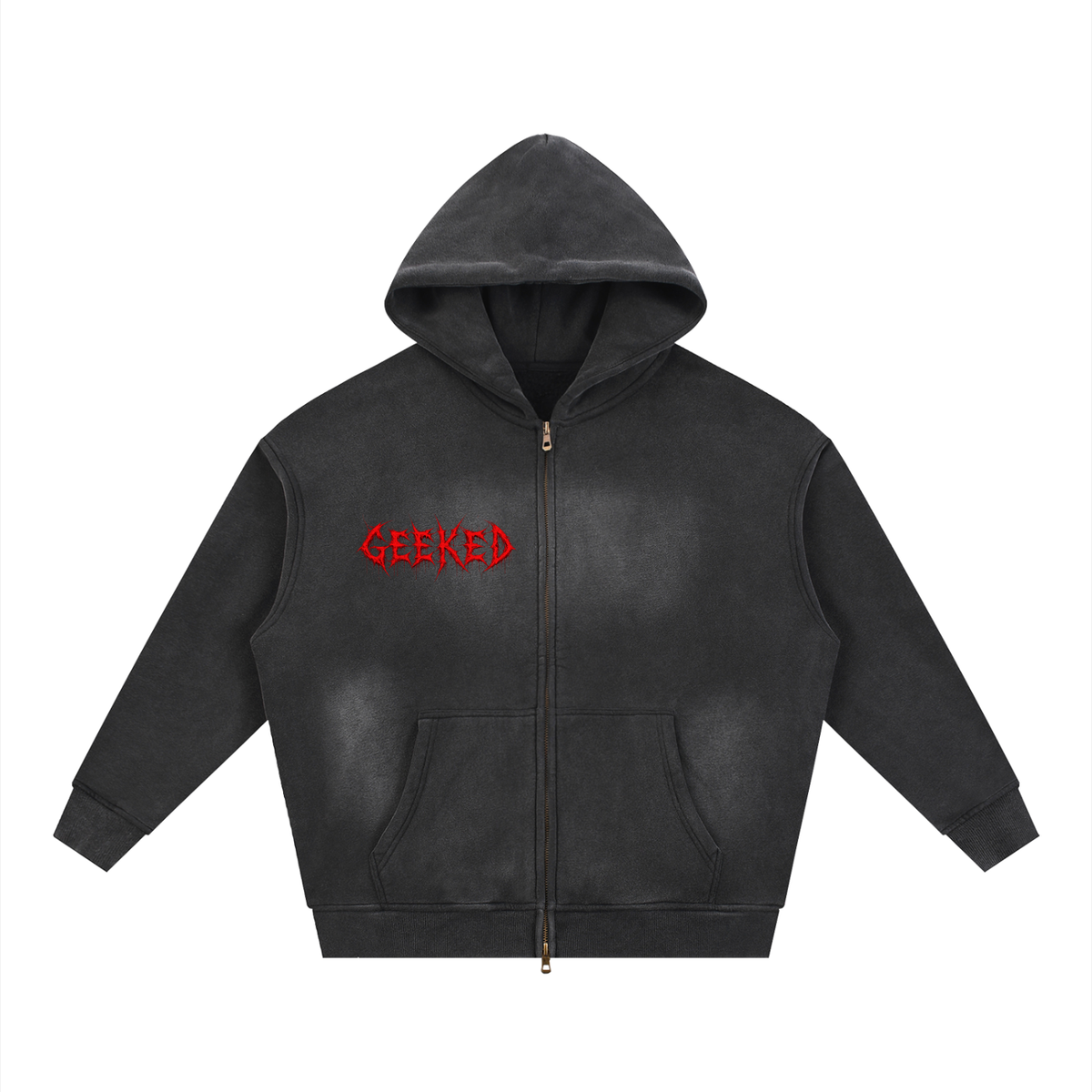 GEEKED V2 - Two-way Zipper Boxy Fleece Hoodie