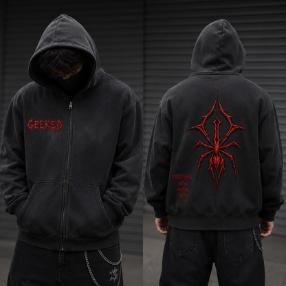 GEEKED V2 - Two-way Zipper Boxy Fleece Hoodie
