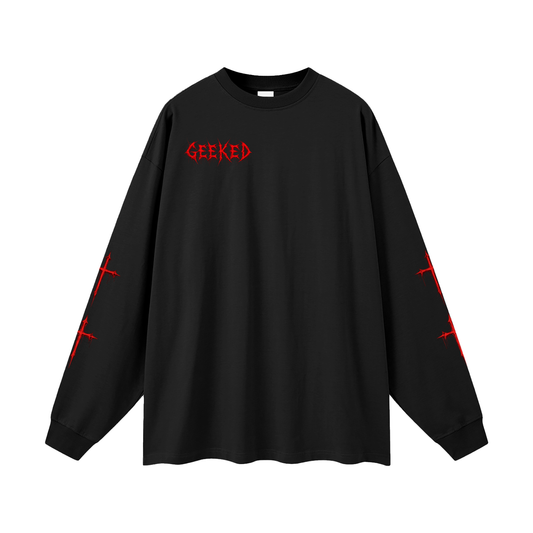 GEEKED - Oversized Unisex Long Sleeve T-Shirt
