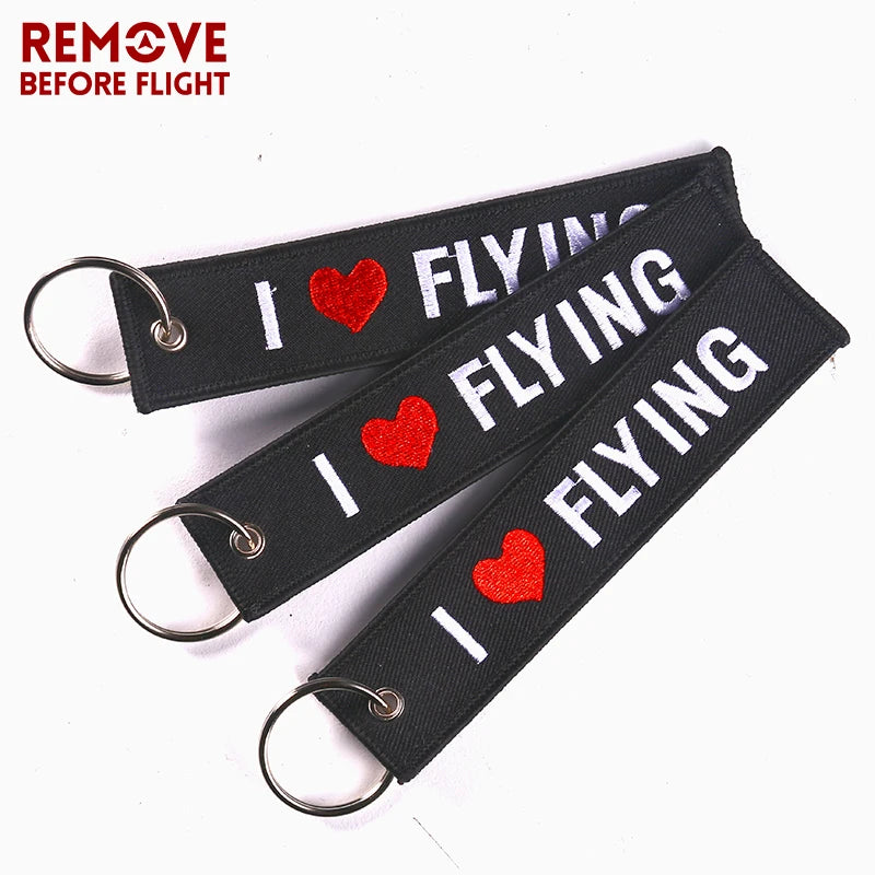 5 pack "I Love Flying" / Motorcycle Key Chain