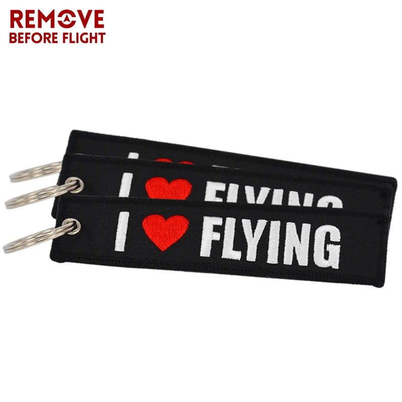 5 pack "I Love Flying" / Motorcycle Key Chain