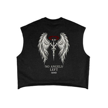 GEEKED - No Angels Left French Terry Tank — Black